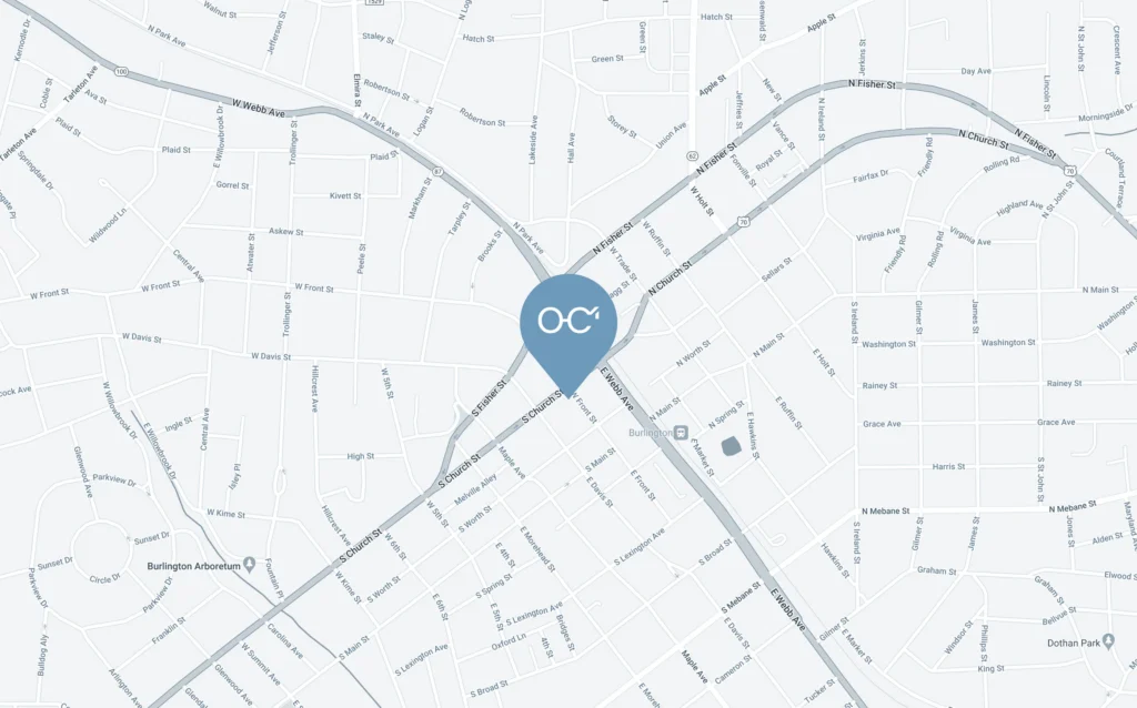 burlington nc location map