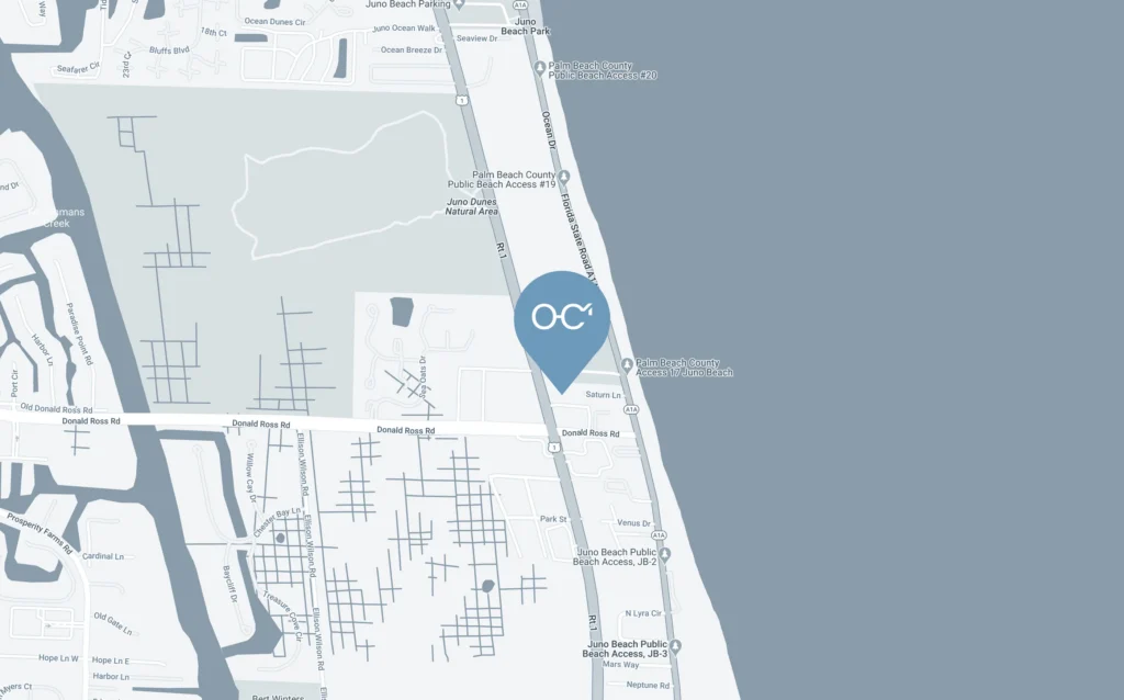 juno beach location map